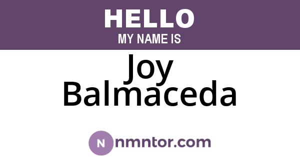 Joy Balmaceda