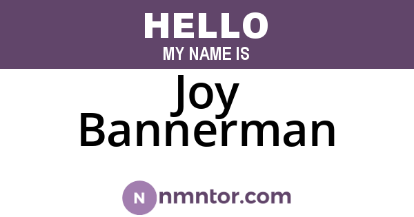 Joy Bannerman