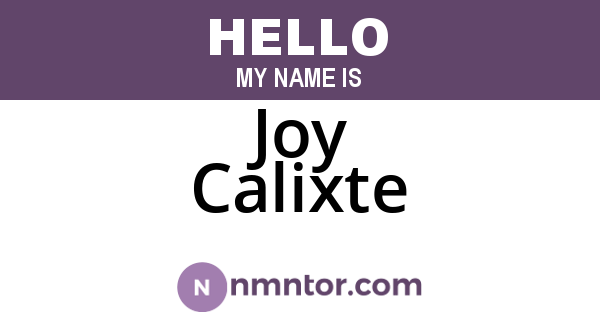 Joy Calixte