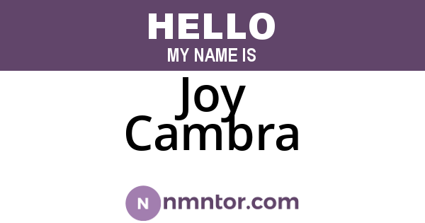 Joy Cambra