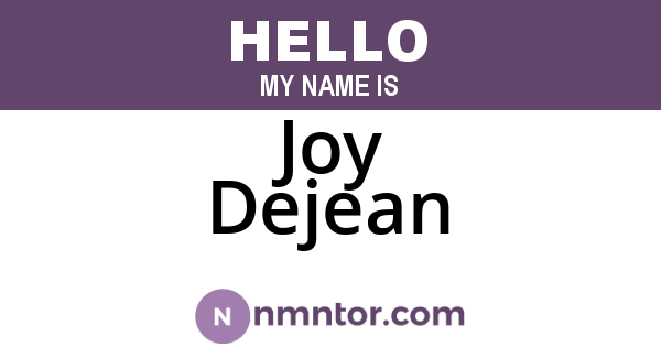 Joy Dejean