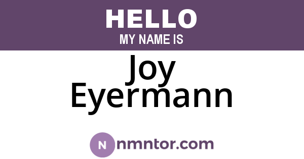 Joy Eyermann