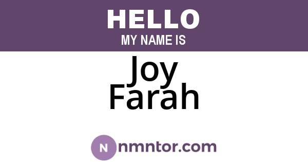 Joy Farah