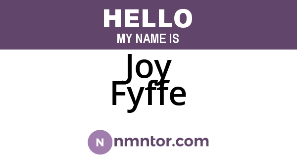 Joy Fyffe
