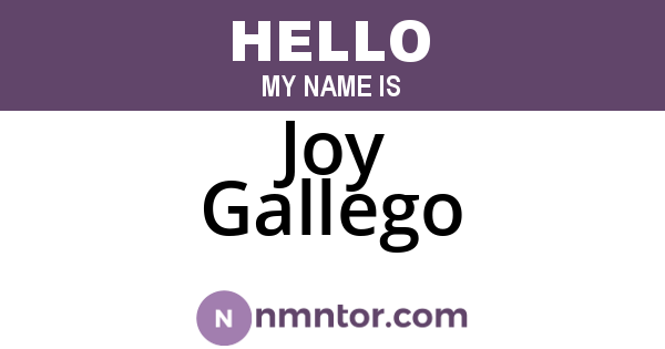 Joy Gallego