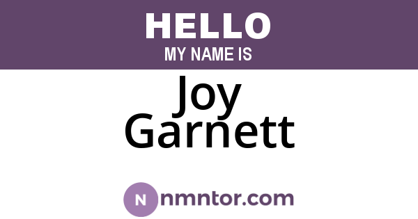 Joy Garnett