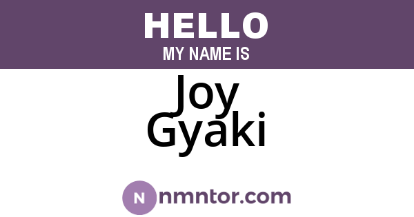 Joy Gyaki