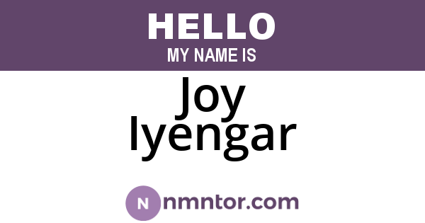 Joy Iyengar
