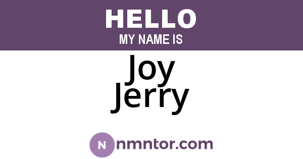 Joy Jerry
