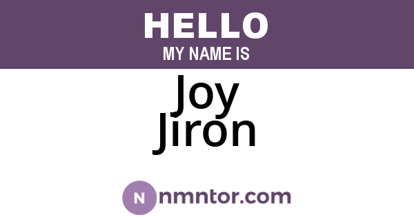 Joy Jiron