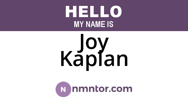 Joy Kaplan