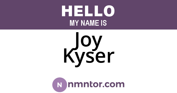 Joy Kyser
