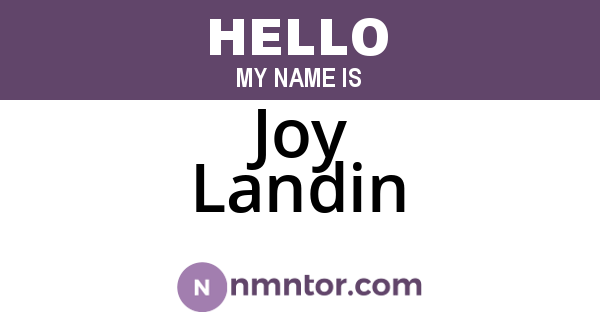 Joy Landin