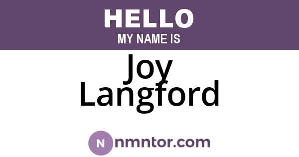 Joy Langford