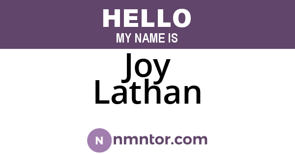Joy Lathan