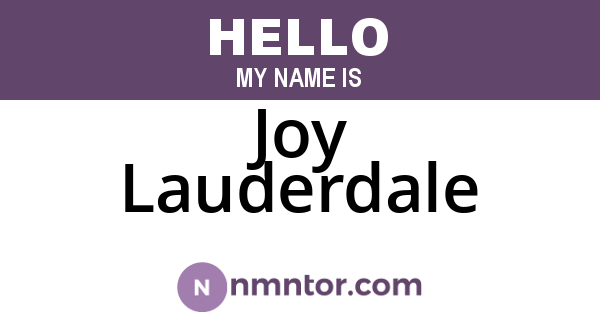 Joy Lauderdale