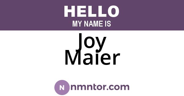 Joy Maier