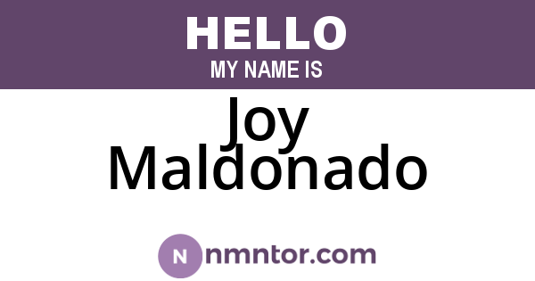 Joy Maldonado