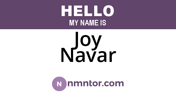 Joy Navar