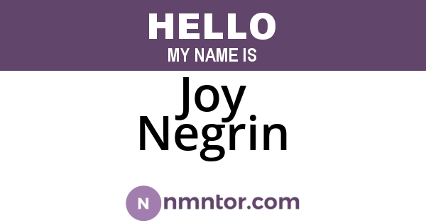 Joy Negrin