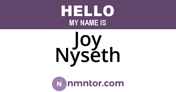 Joy Nyseth