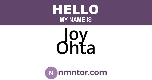 Joy Ohta