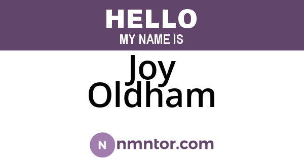 Joy Oldham