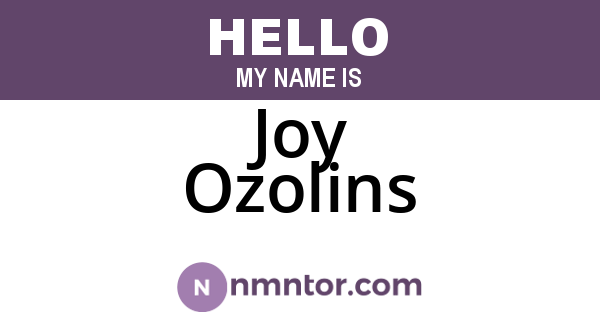 Joy Ozolins
