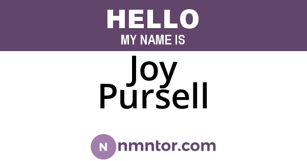 Joy Pursell