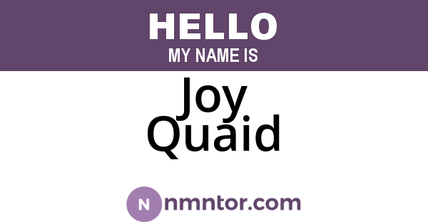 Joy Quaid