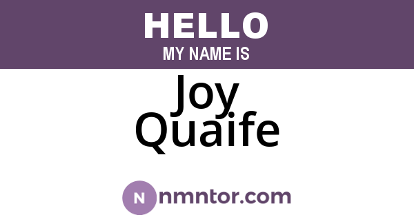 Joy Quaife