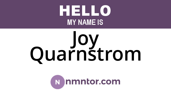 Joy Quarnstrom
