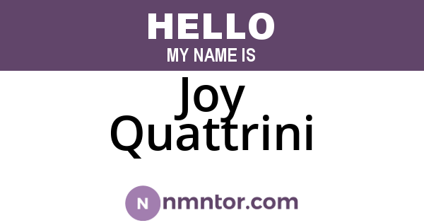 Joy Quattrini