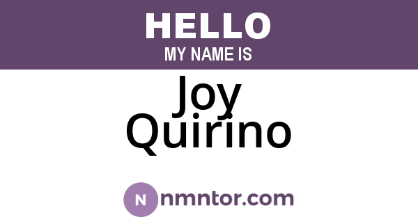 Joy Quirino