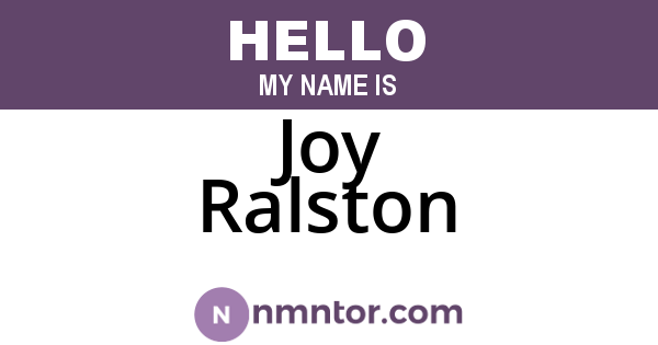 Joy Ralston