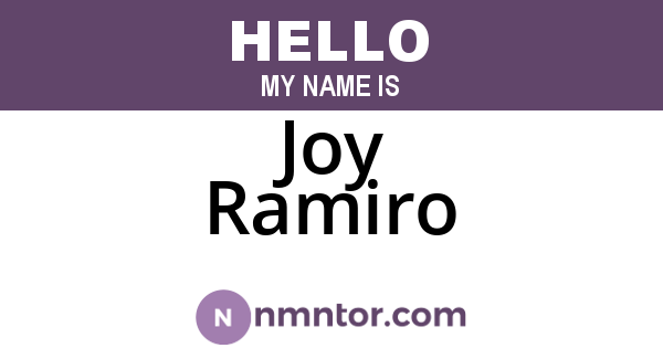 Joy Ramiro