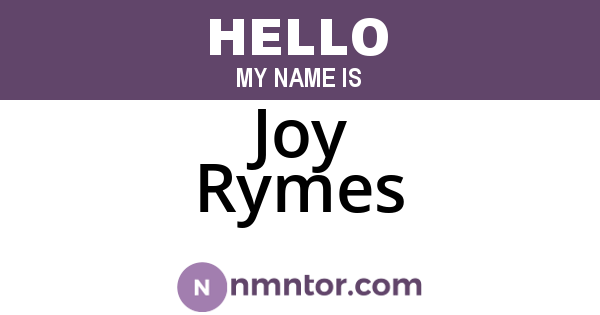 Joy Rymes