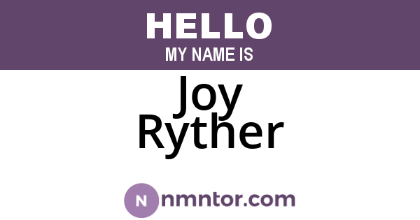 Joy Ryther