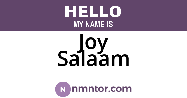 Joy Salaam
