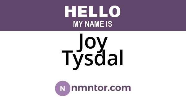 Joy Tysdal