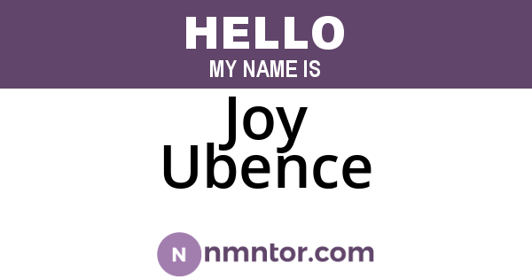 Joy Ubence