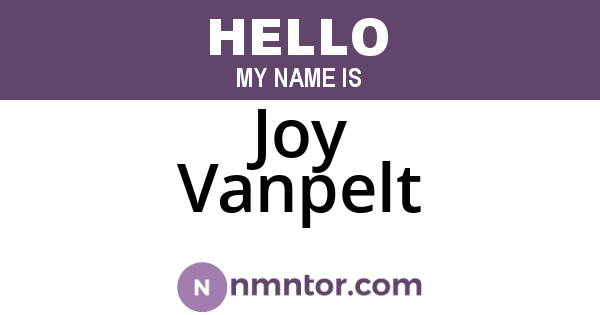 Joy Vanpelt