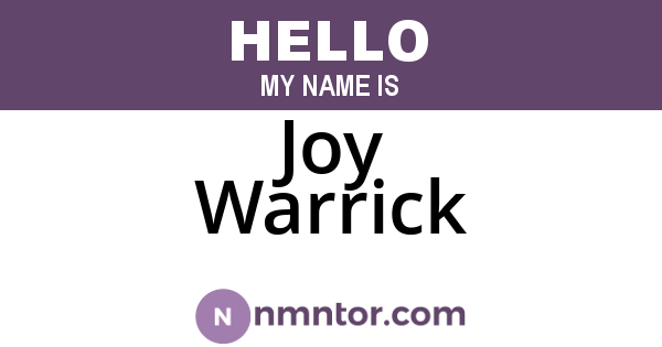 Joy Warrick