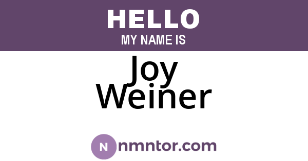 Joy Weiner