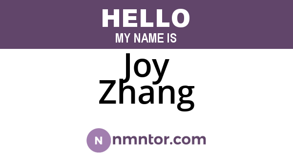 Joy Zhang