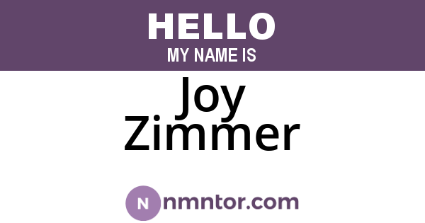 Joy Zimmer