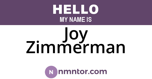 Joy Zimmerman
