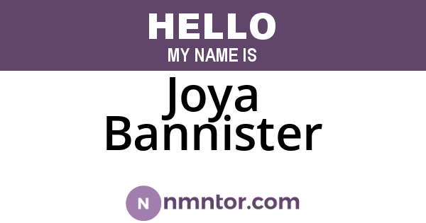 Joya Bannister