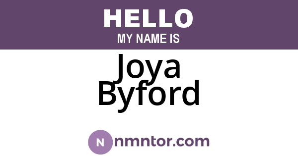 Joya Byford