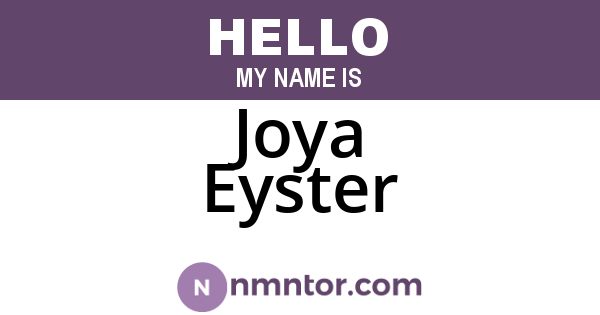 Joya Eyster